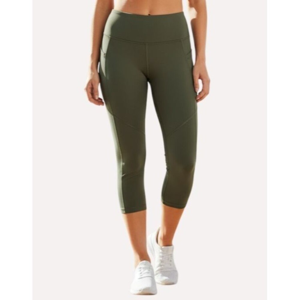 Lululemon Pace Rival Crop Leggings Womens 4 Olive Green Luxtreme Running